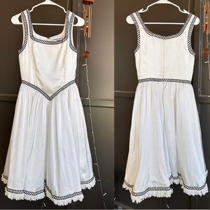 JessaKae White Satin dress size SMALL - with pockets!